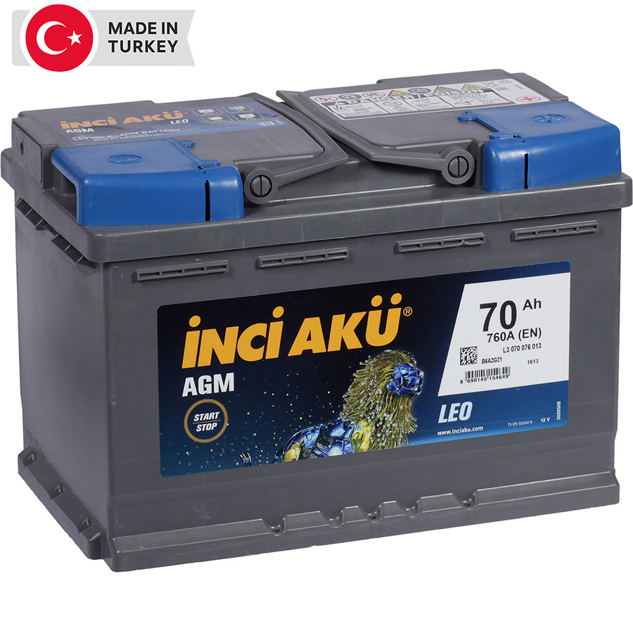 Inci Aku Автомобильный аккумулятор Inci Aku AGM 70 Ач обратная полярность L3