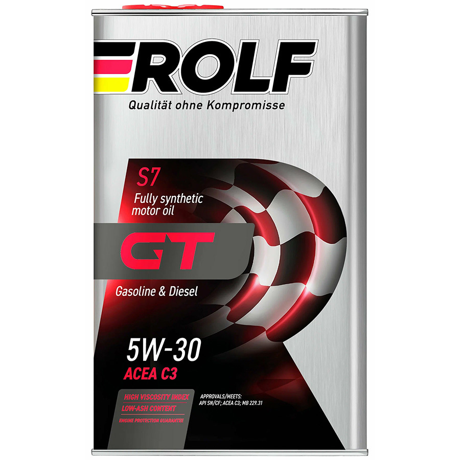 Rolf Моторное масло Rolf GT 5W-30, 4 л rolf моторное масло rolf gt 5w 40 1 л