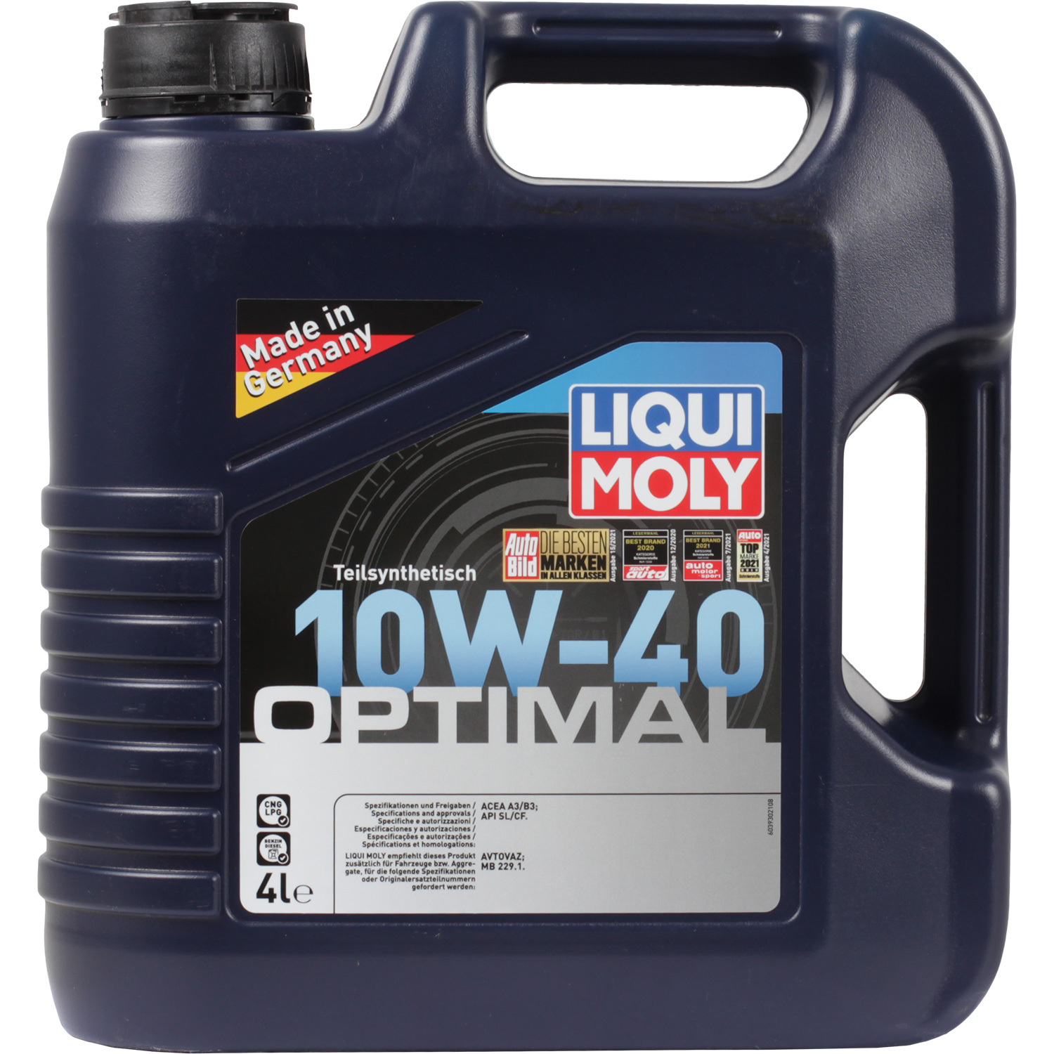 Liqui Moly Моторное масло Liqui Moly Optimal 10W-40, 4 л моторное масло liqui moly optimal 10w 40 60 л