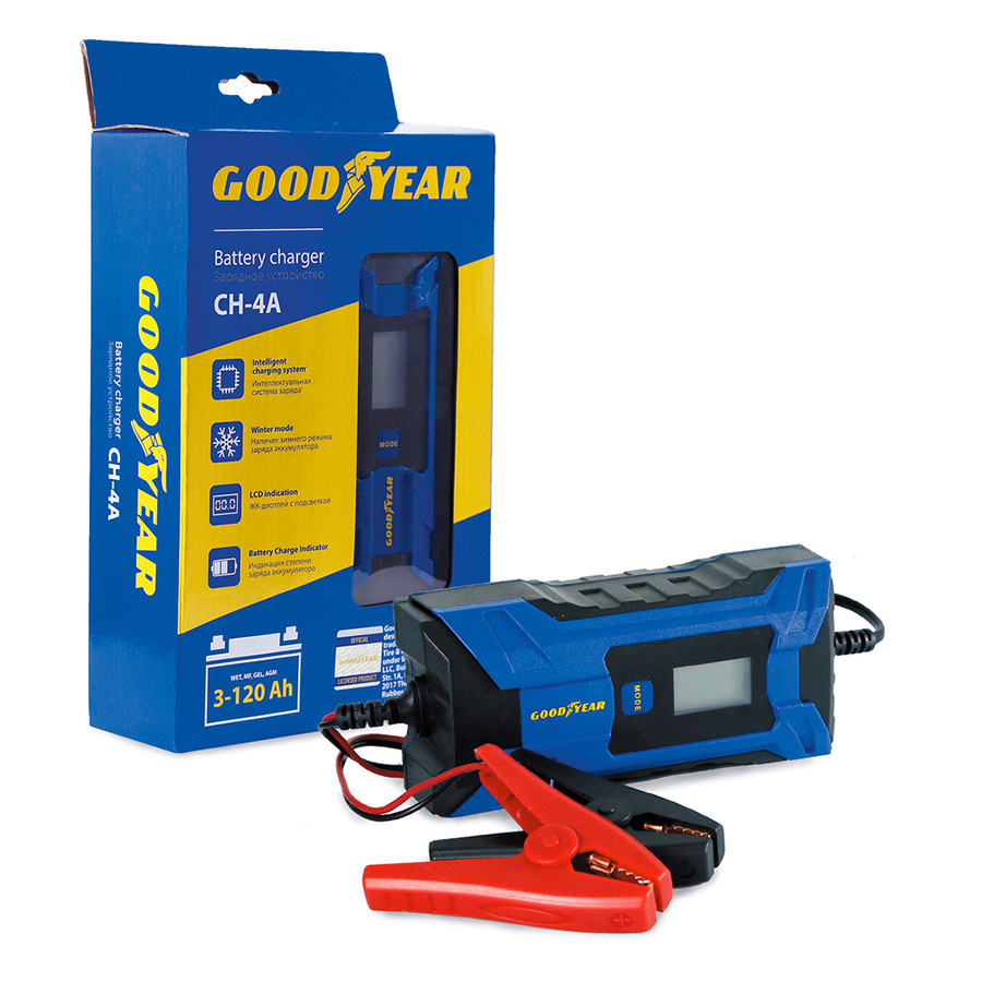 General Technologies Зарядное устройство для аккумулятора Goodyear CH-4A для свинцово-кислотных АКБ