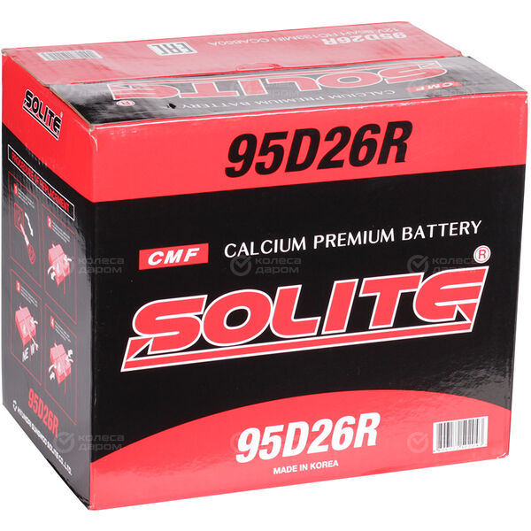 Автомобильный аккумулятор Solite Asia 85 Ач прямая полярность D26R в Выксе