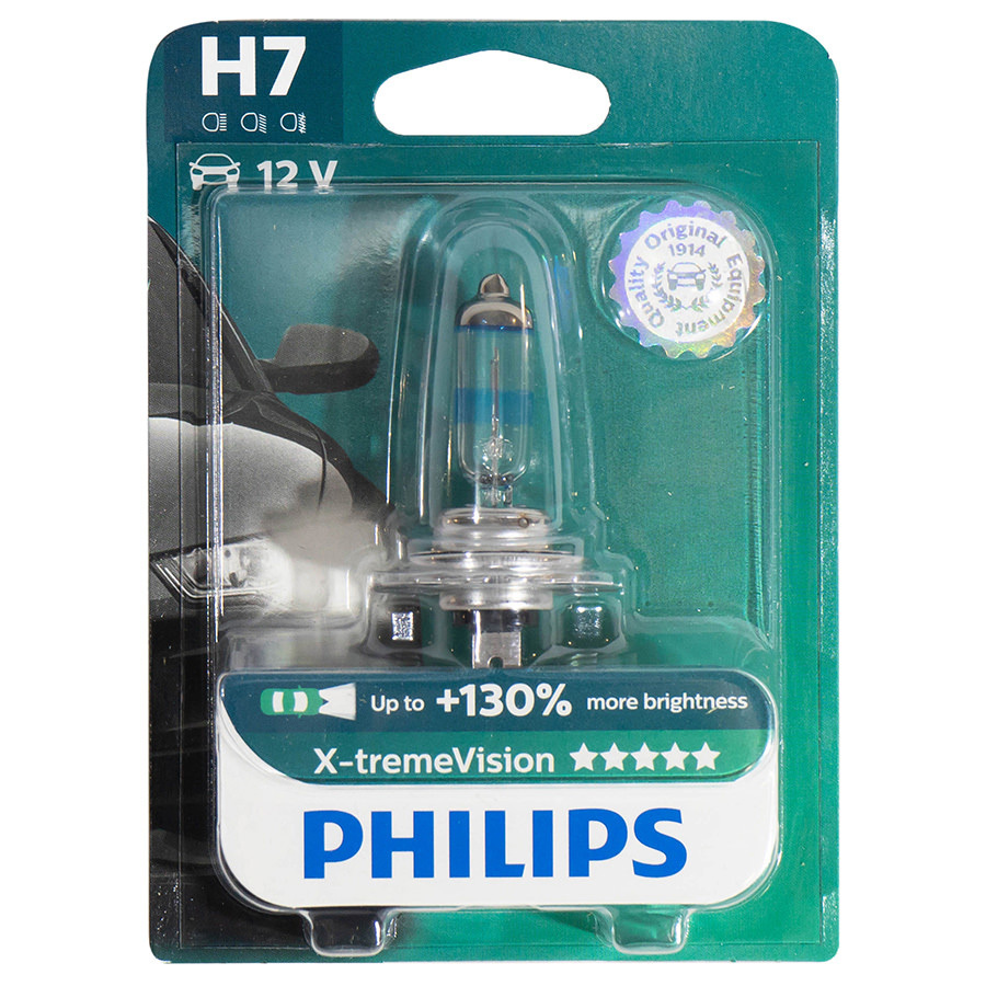 Автолампа PHILIPS Лампа PHILIPS X-tremeVision - H7-55 Вт-3700К, 1 шт. автолампа philips лампа philips white vision h7 55 вт 3700к 1 шт