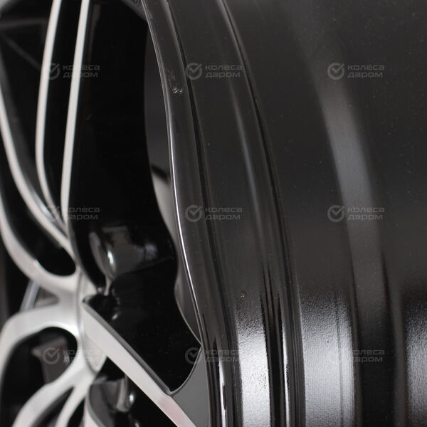 Колесный диск СКАД Турин  7xR17 5x100 ET48 DIA56.1 (уценка) черный глянцевый с полированной лицевой поверхностью в Октябрьске