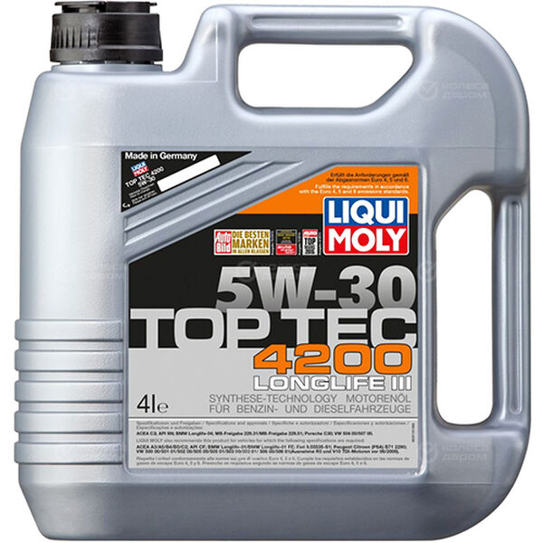 Моторное масло Liqui Moly Top Tec 4200 5W-30, 4 л в Твери