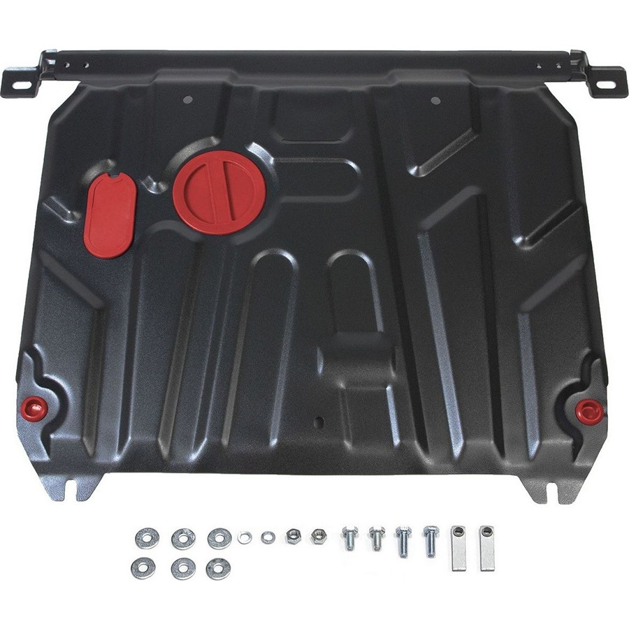 Защита картера и КПП АвтоБРОНЯ для Hyundai/Kia Solaris 2011-2016/Kia Rio 2011-2017 (2 мм) - (02343)
