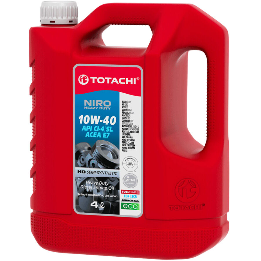 Масло моторное Totachi Niro HD SEMI-SYNTHETIC CI-4SL 10W-40 4л 2050₽