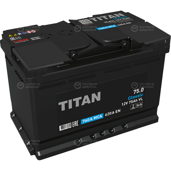 Автомобильный аккумулятор Titan 75 Ач прямая полярность L3 в Туймазах