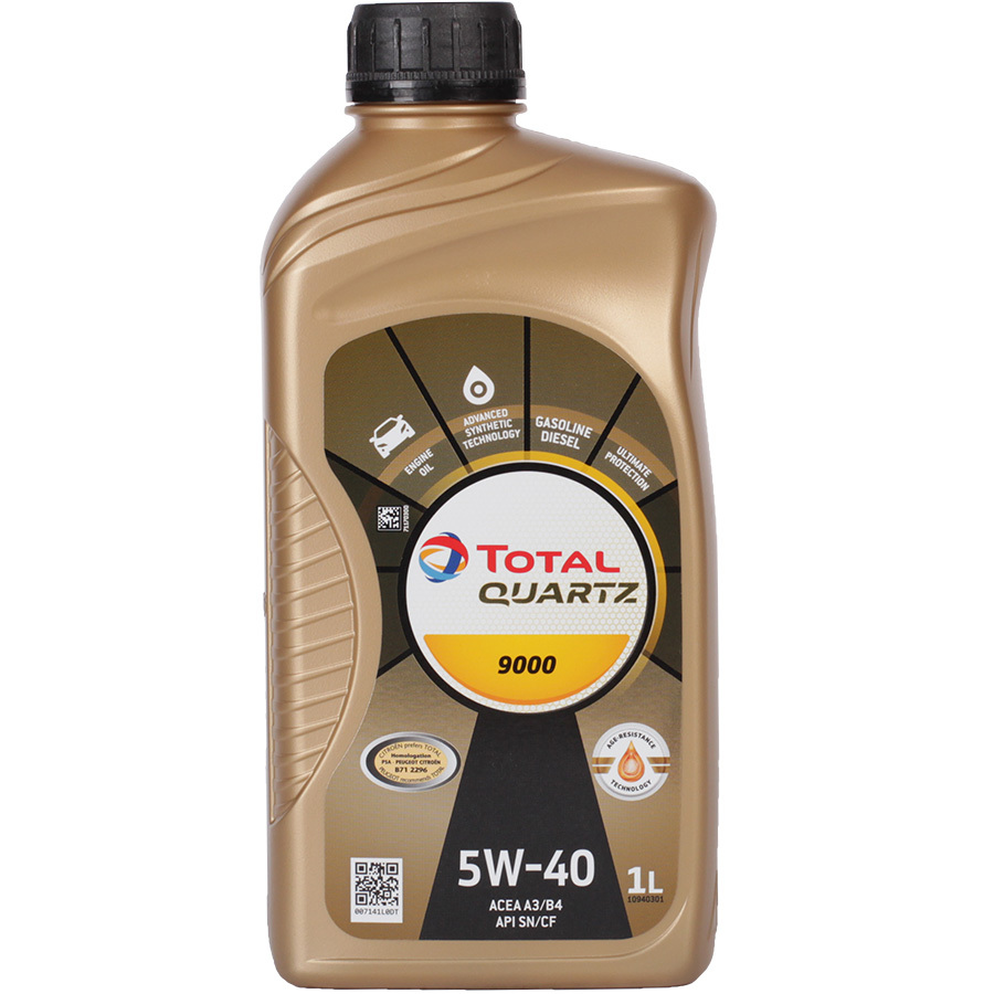 Total Моторное масло Total Quartz 9000 5W-40, 1 л