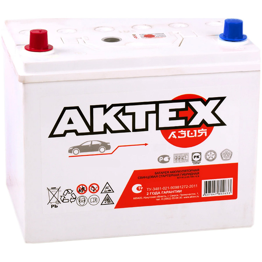 Актех Автомобильный аккумулятор Актех Asia 90 Ач прямая полярность D31R