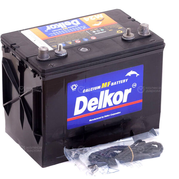 Автомобильный аккумулятор Delkor 65 Ач прямая полярность D26R в Новочебоксарске