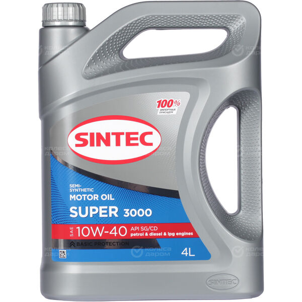 Моторное масло Sintec Super 3000 10W-40, 4 л в Саратове