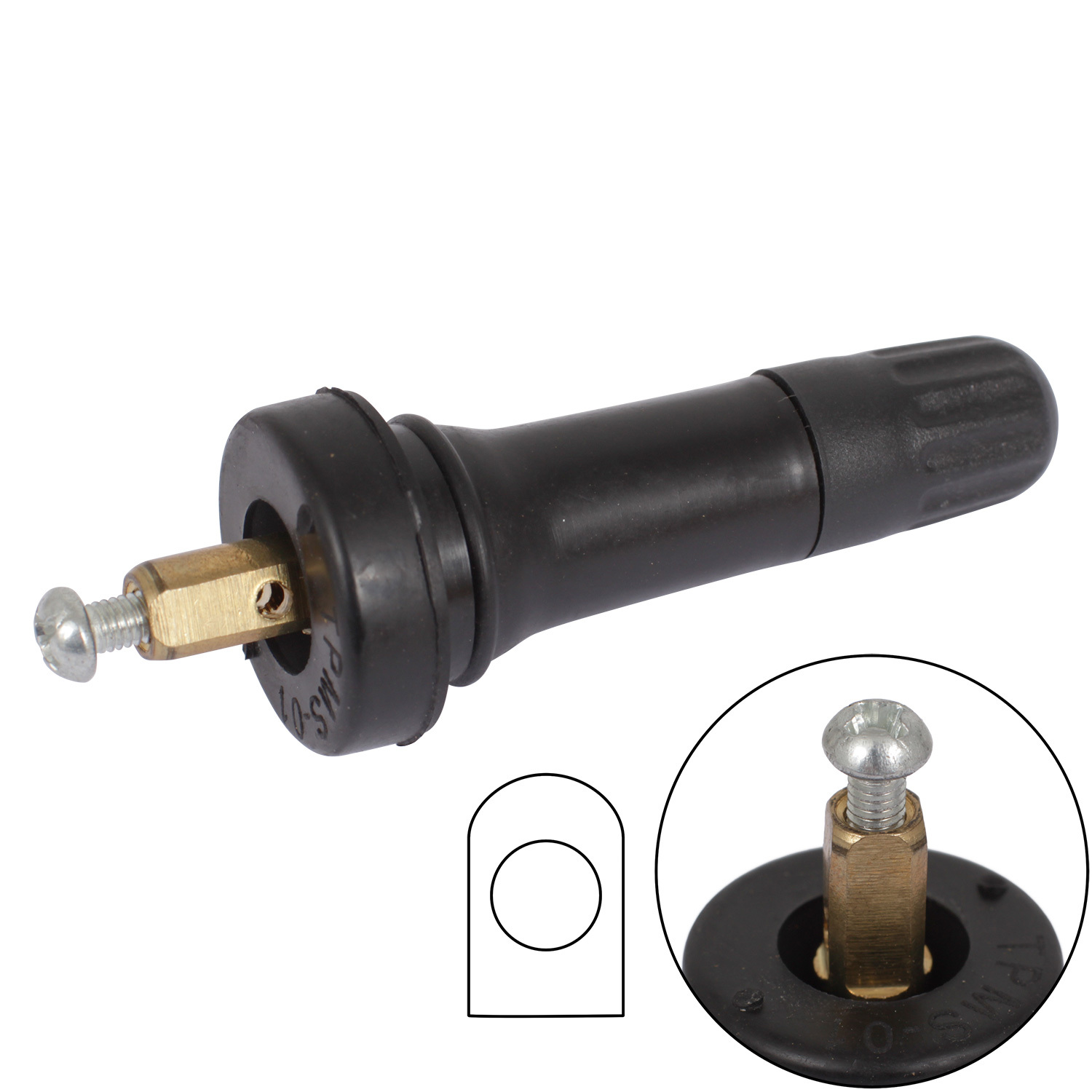 Датчики давления KDW Вентиль датчика давления в шинах резиновый KDW-V03