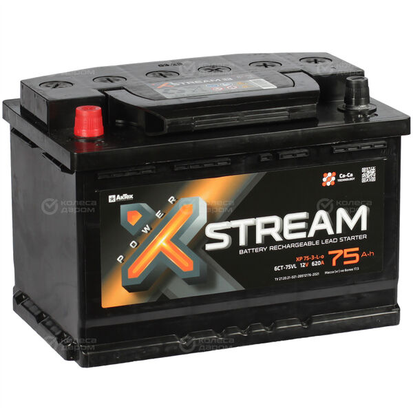 Автомобильный аккумулятор X-Stream Power 75 Ач прямая полярность L2 в Волжске