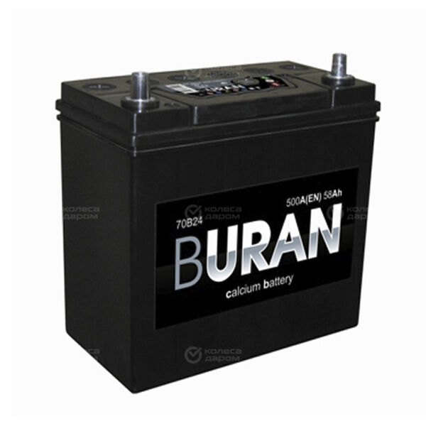 Автомобильный аккумулятор Buran Asia 58 Ач прямая полярность B24R в Армавире