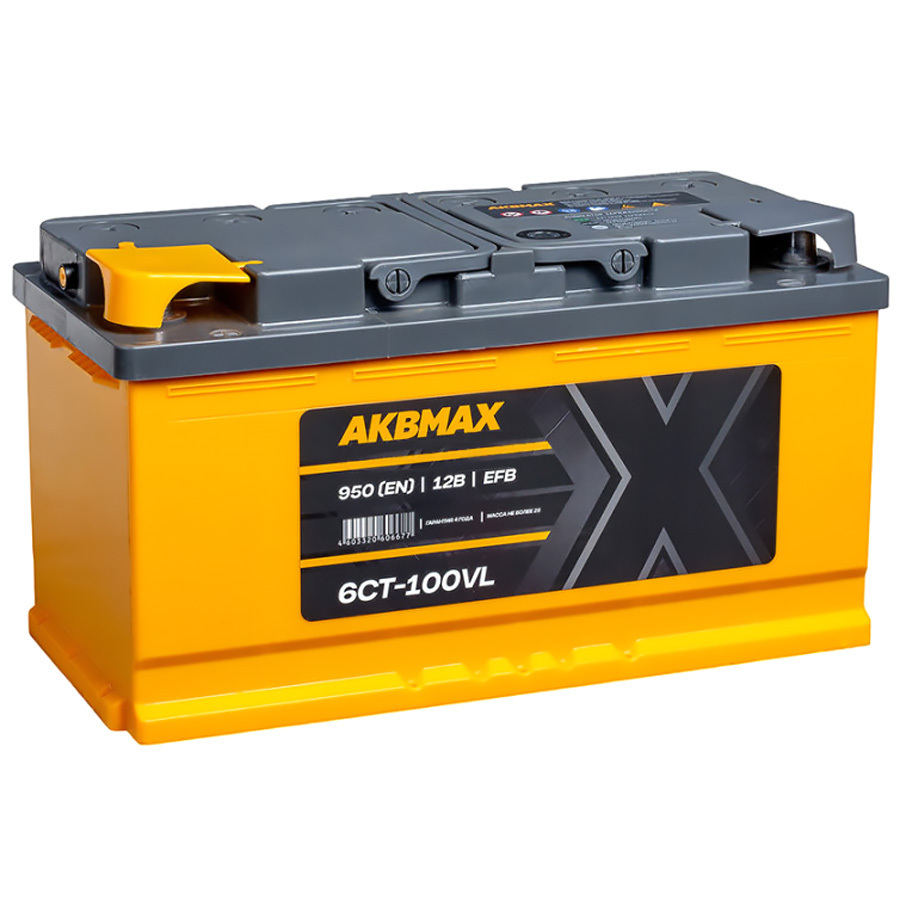 Автомобильный аккумулятор AKBMAX EFB 100 Ач прямая полярность L5