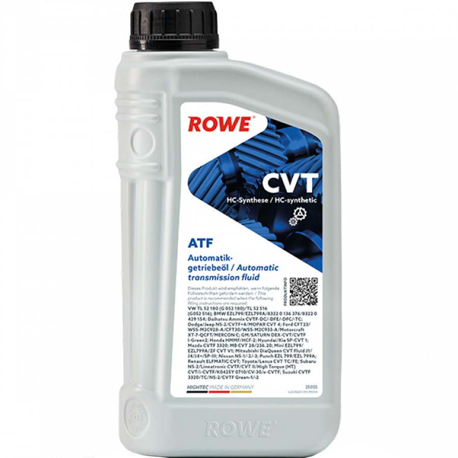 ROWE Трансмиссионное масло ROWE HIGHTEC ATF CVT ATF, 1 л rowe трансмиссионное масло rowe hightec atf 9007 atf 5 л