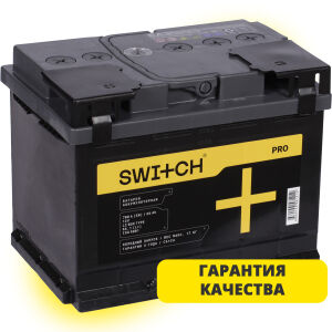 Автомобильный аккумулятор Switch PRO 66 Ач прямая полярность L2