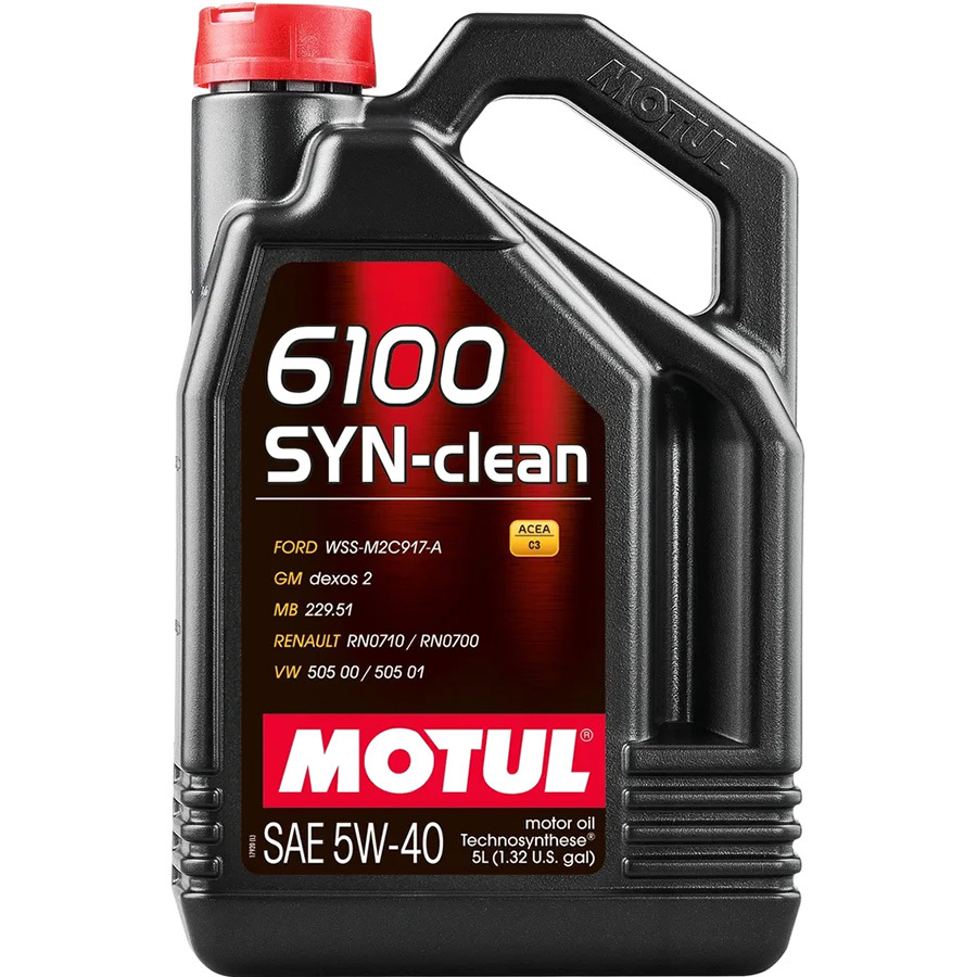 motul моторное масло motul 6100 syn clean 5w 40 4 л Motul Моторное масло Motul 6100 SYNCLEAN 5W-40, 5 л