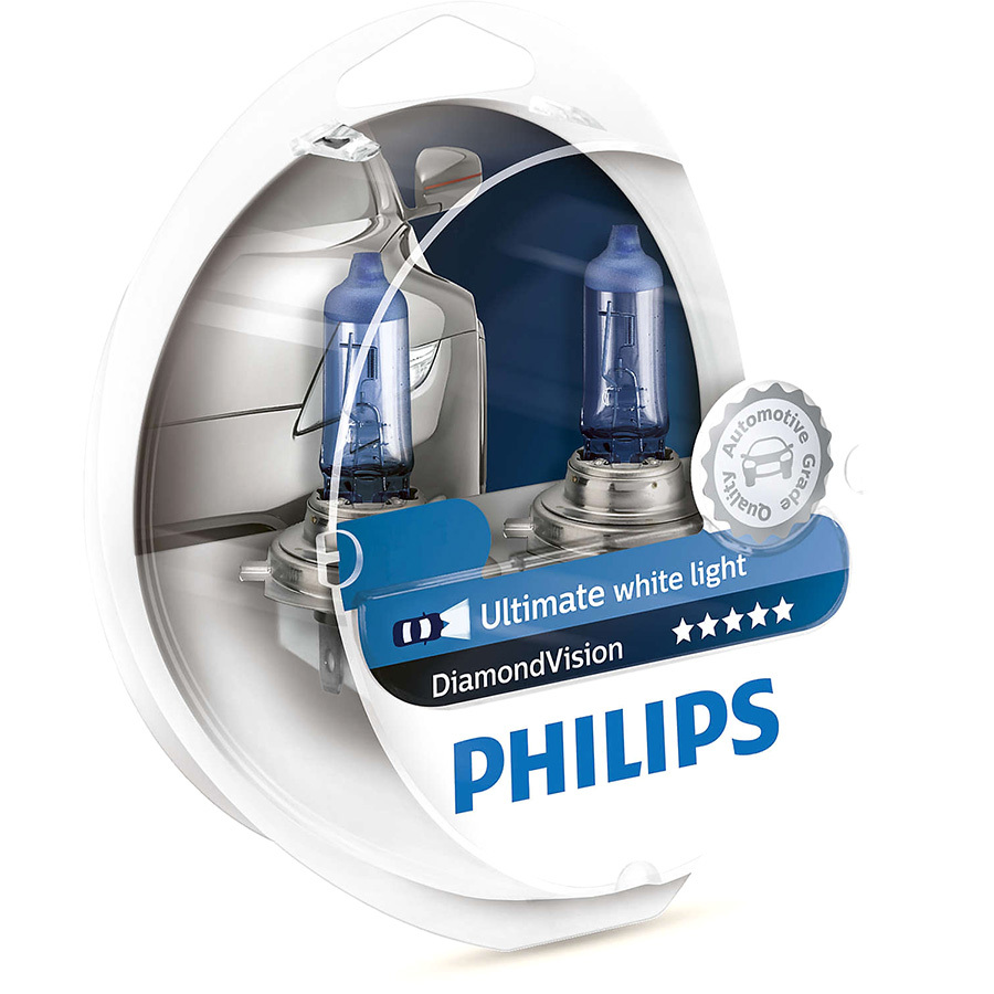 Лампа PHILIPS Diamond Vision - H3-55 Вт-5000К, 2 шт.