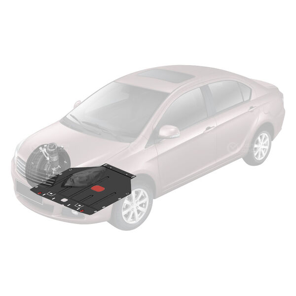 Защита картера и КПП AutoMax для Lada/Datsun Vesta седан, универсал, универсал Cross, седан Sport 2015-, сталь (1.5 мм), без крепежа (AM.6038.1) в Перми