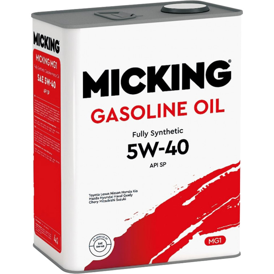 Micking Моторное масло Micking MG1 5W-40, 4 л micking моторное масло micking evo2 5w 30 1 л