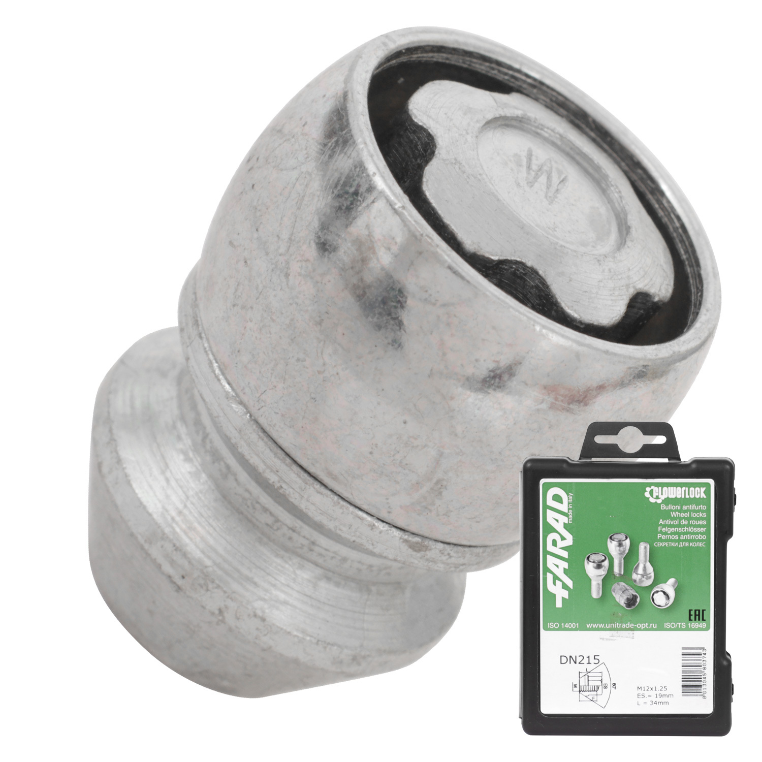 Гайка секретная Farad 12х1,25х34 4+1 19 конус Sicubloc DN215