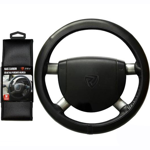 Оплетка на руль PSV Оплётка на руль PSV Nais Carbon (Черный/Отстрочка черная) М