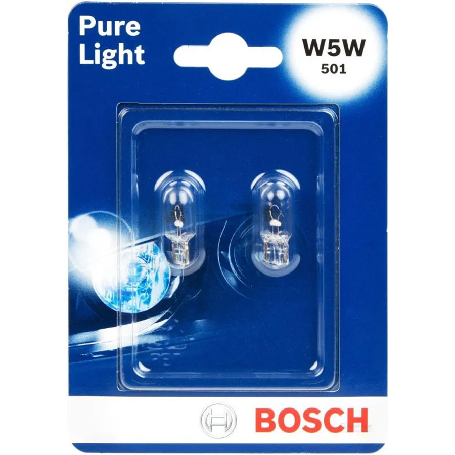 Bosch Лампа Bosch Pure Light - W5W-5 Вт, 2 шт.