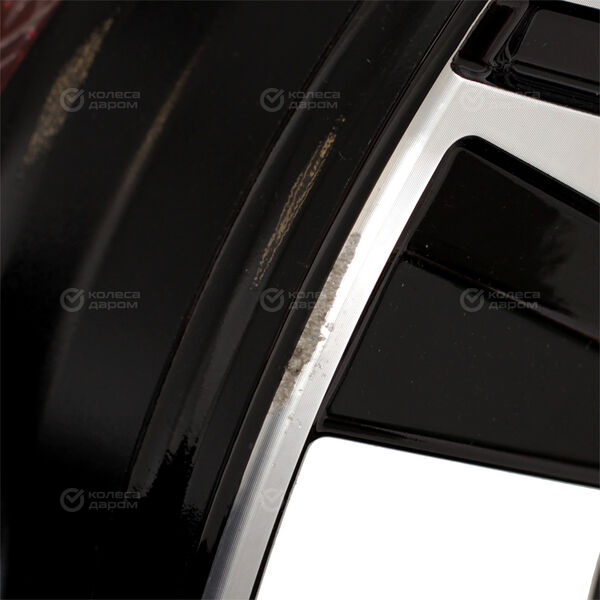 Колесный диск KDW KD1520  6xR15 4x100 ET46 DIA54.1 (уценка) глянцевый черный с полированной лицевой частью в Южноуральске