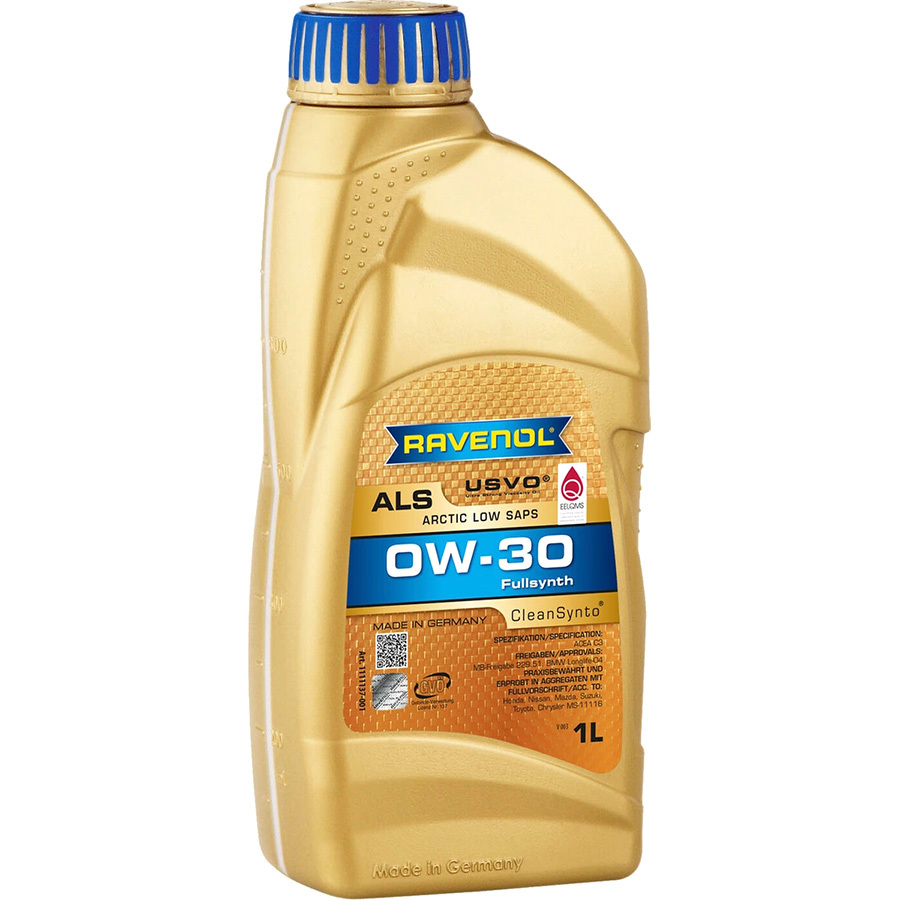 Ravenol Моторное масло Ravenol Arctic Low SAPS ALS 0W-30, 1 л