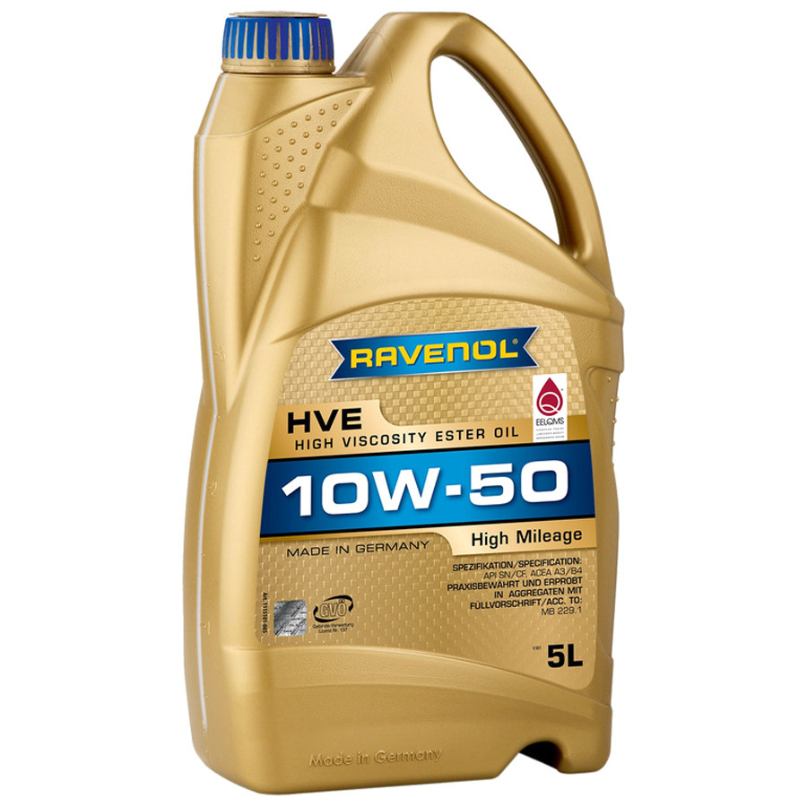 Моторное масло Ravenol HVE High Viscosity Ester Oil 10W-50, 5 л