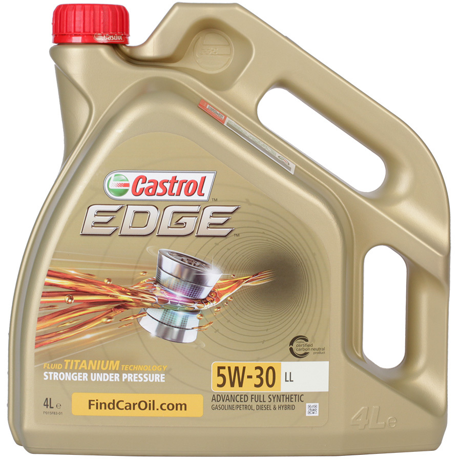 Castrol Моторное масло Castrol EDGE Titanium FST LL 5W-30, 4 л масло моторное castrol edge 5w 30 c3 1 л синтетика