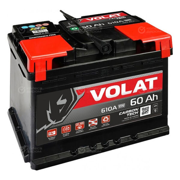 Автомобильный аккумулятор Volat 60 Ач прямая полярность L2 в Октябрьском