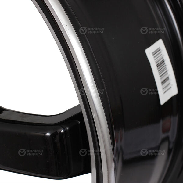 Колесный диск СКАД Киото  6xR15 5x100 ET38 DIA57.1 (уценка) чёрный глянцевый с полированным ободом в Шахунье