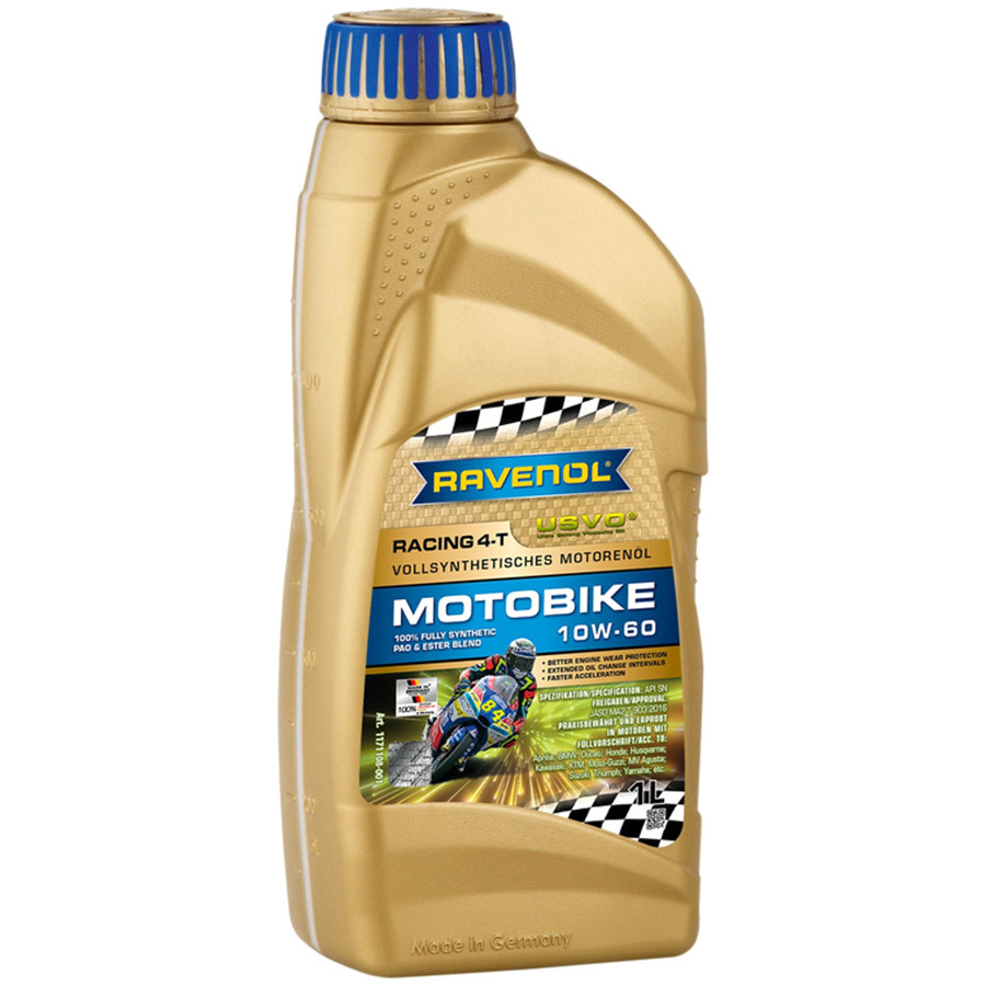 Масло 4-х тактное Ravenol Racing 4-T Motobike 10W-60 1л