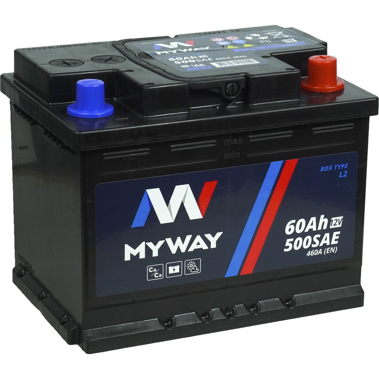 MyWay Автомобильный аккумулятор MyWay 60 Ач обратная полярность L2 energizer автомобильный аккумулятор energizer 60 ач обратная полярность l2