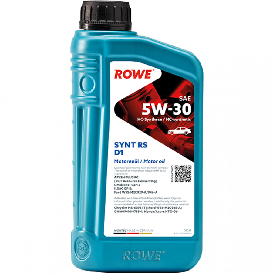 Моторное масло ROWE HIGHTEC SYNT RS D1 5W-30, 1 л