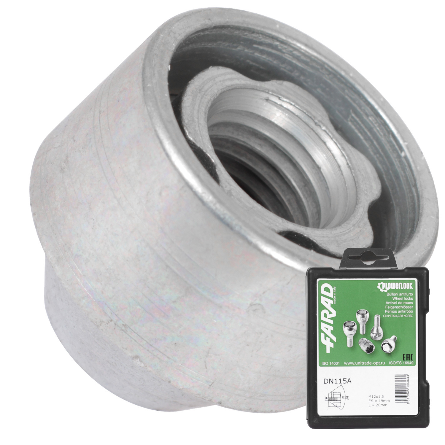 Farad Гайка секретная Farad 12х1,5х20 4+1 19 конус/открытая Sicubloc DN115A