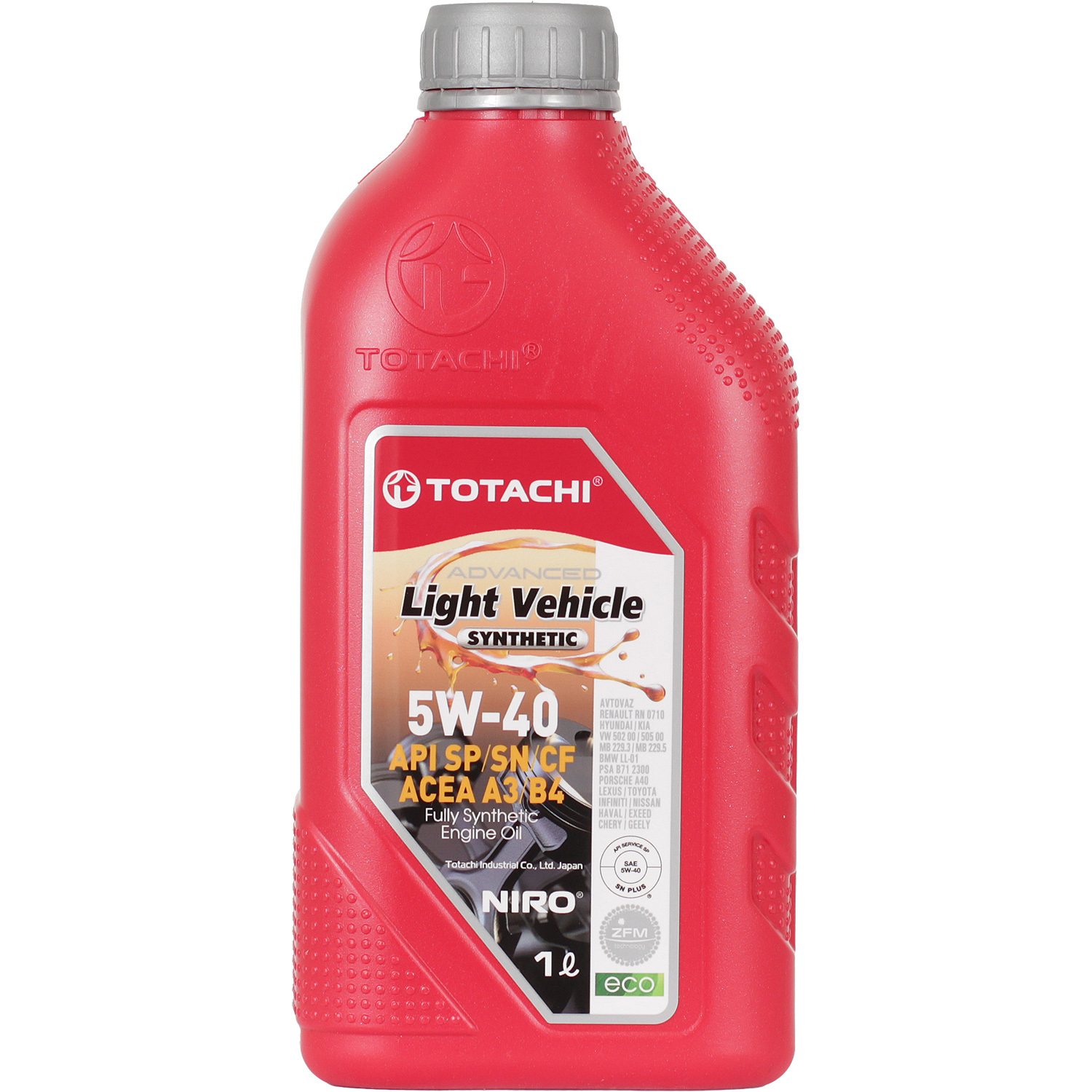 Totachi Моторное масло Totachi NIRO LV Synthetic 5W-40, 1 л масло моторное autobacs 5 40 synthetic синтетическое sp cf 1 л a00032431