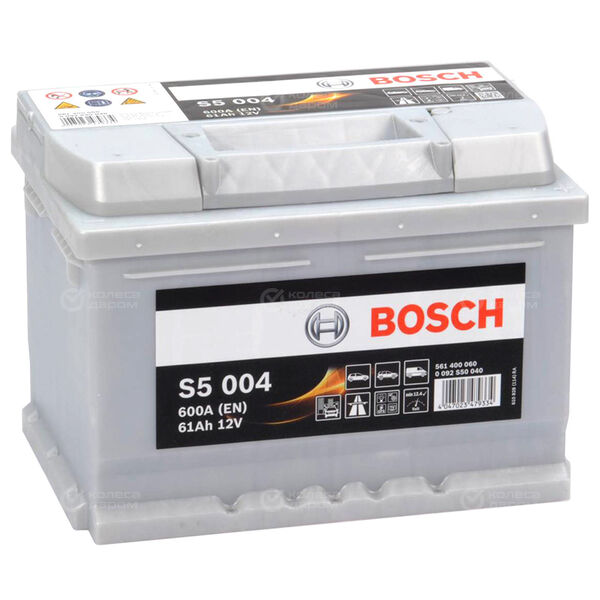 Автомобильный аккумулятор Bosch S50 040 61 Ач обратная полярность LB2 в Чапаевске