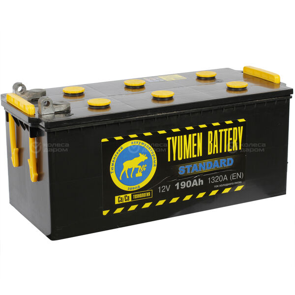 Грузовой аккумулятор Tyumen Battery Standard 190Ач п/п вывод под болт в Нягани