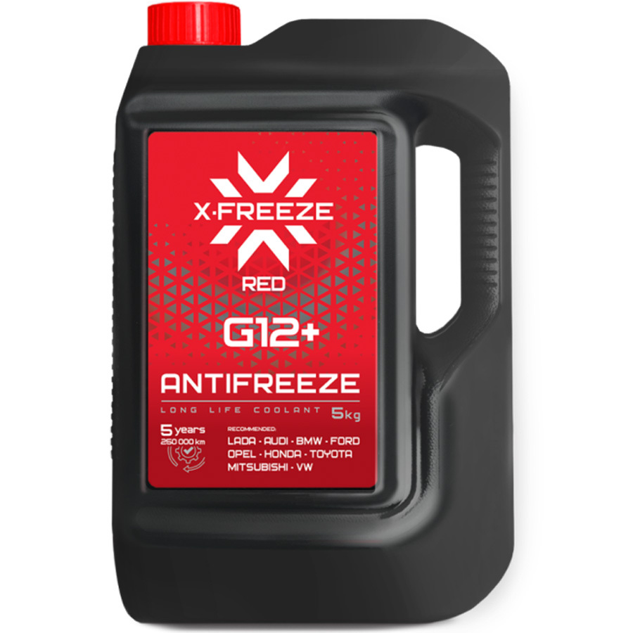 X-Freeze Антифриз Готовый X-Freeze G12+ красный 5 л.