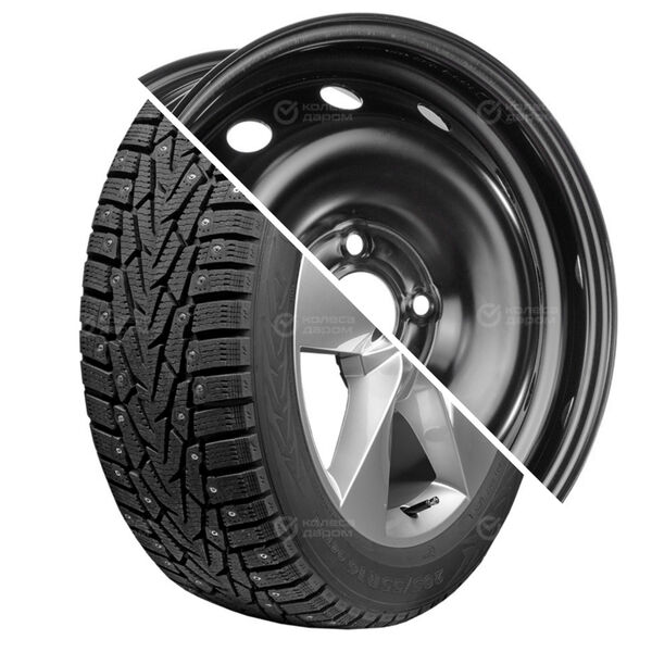 (Nokian Tyres) NORDMAN 7 R15 185/65 92T шип XL + 15001 R15x6 4x100 ET50 CB60.1 Black R15 185/65 92T шип XL + R15x6 4x100 ET50 CB60.1 Black в Белебее