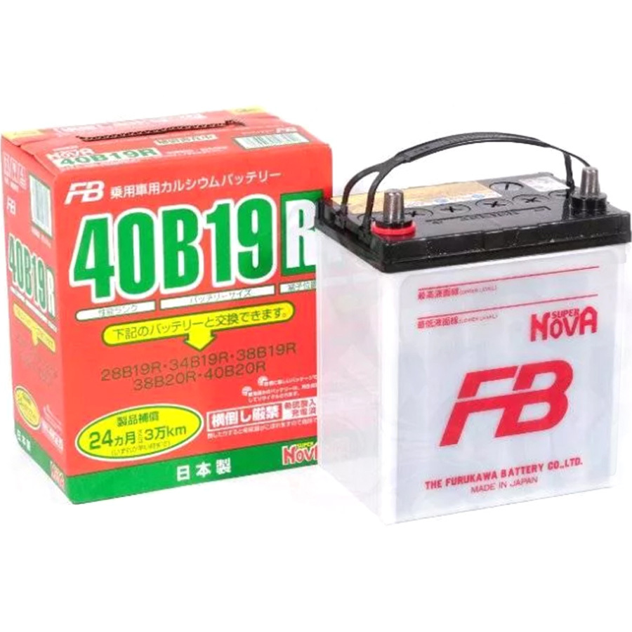Автомобильный аккумулятор Furukawa Battery Asia Super Nova 38 Ач прямая полярность B19R