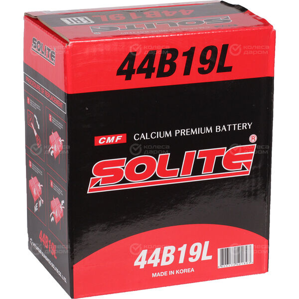 Автомобильный аккумулятор Solite Asia 44 Ач обратная полярность B19L в Сургуте