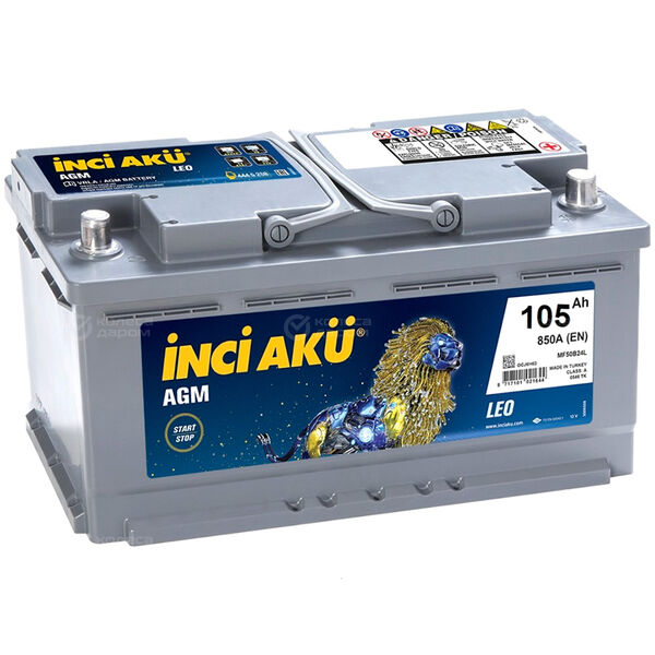 Автомобильный аккумулятор Inci Aku AGM 105 Ач обратная полярность L6 в Бузулуке