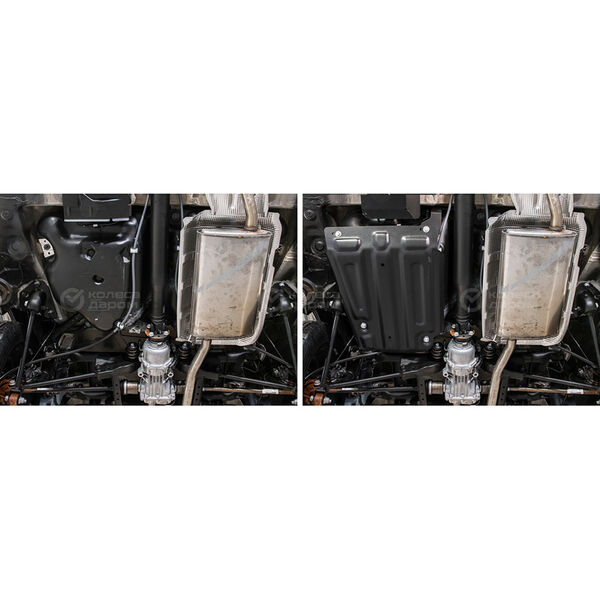 Защита топливного бака АвтоБРОНЯ для Nissan  Terrano 4WD 2014-/Renault Duster 4WD 2011-/Kaptur 4WD 2016- в Березниках