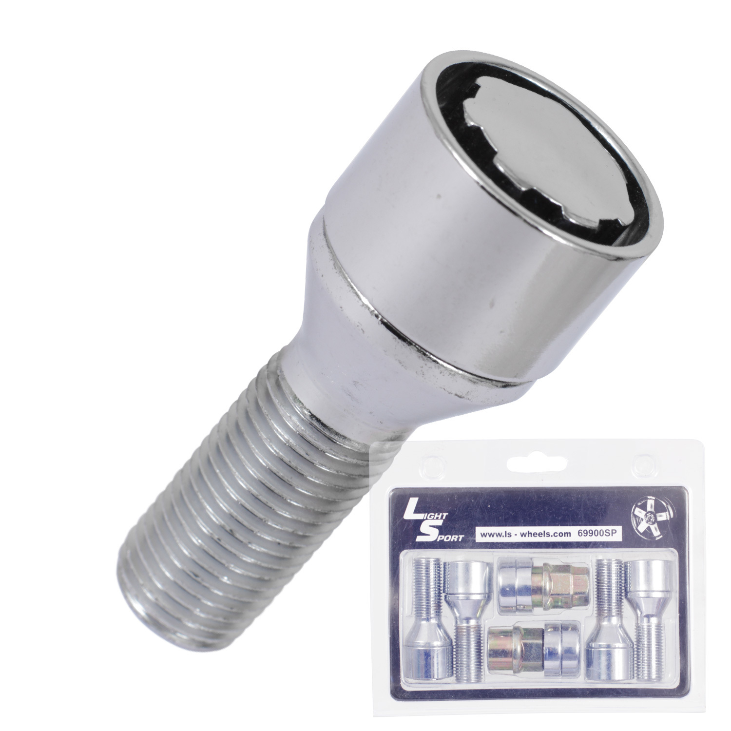 LS (Крепеж) Болт секретный LS 14х1,5х30 блистер 4+2 17 конус 69900SP LS