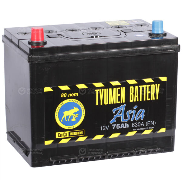 Автомобильный аккумулятор Tyumen Battery Asia 75 Ач прямая полярность D26R в Омске