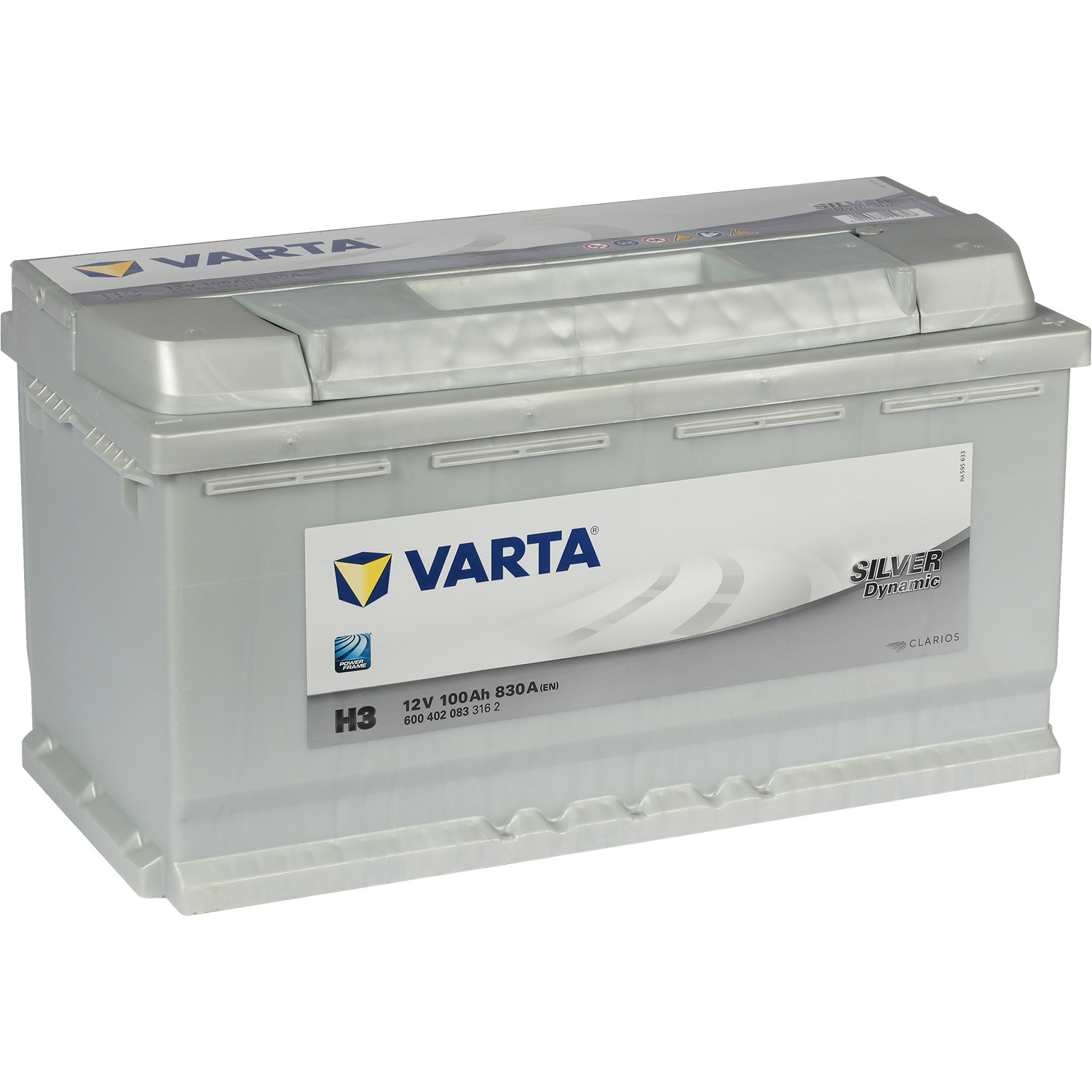 Varta Автомобильный аккумулятор Varta Silver Dynamic H3 100 Ач обратная полярность L5 varta автомобильный аккумулятор varta 72 ач обратная полярность lb3